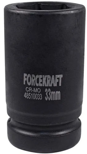 Головка ударная глубокая 1'' 33мм (6гр.) ForceKraft FK-48510033