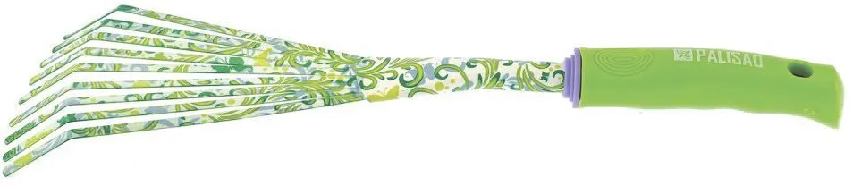 Грабли веерные 9-зубые 130х415мм стальные Palisad Flower Green (620425)
