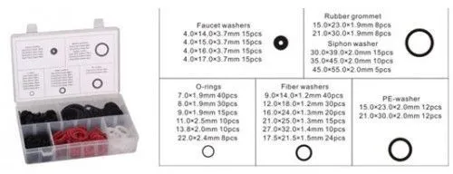 Кольца, шайбы уплотнительные резиновые, асбестовые и пластиковые Forsage F-773 383пр.