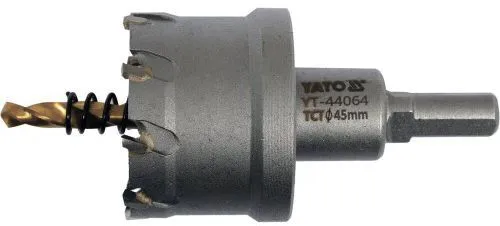 Сверло корончатое режущее по металлу TCT 45мм 3/8'' Yato YT-44064