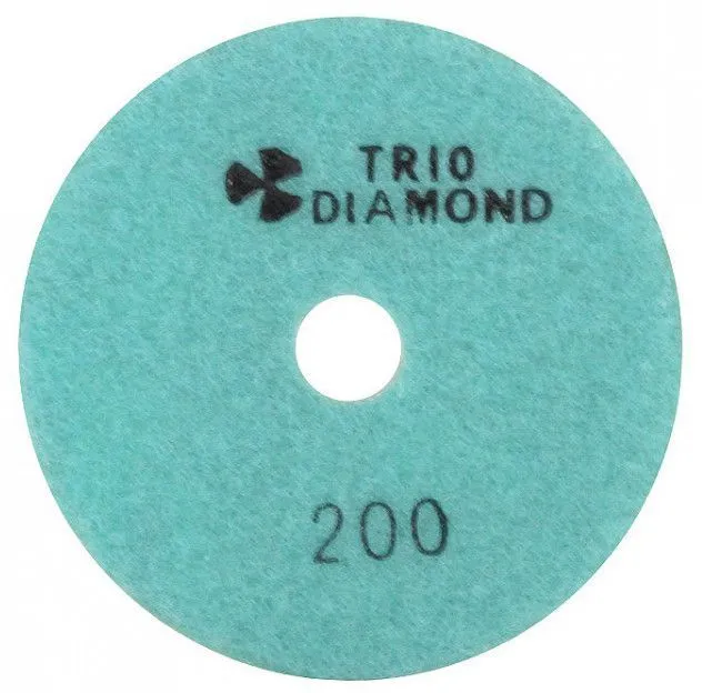 Алмазный гибкий шлифовально-полировальный круг 200 "Черепашка" 100мм Trio-Diamond 340200