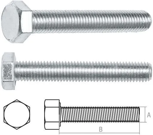 Болт М6х80мм шестигранный цинк кл.пр. 8.8 DIN 933 5шт STARFIX (SMZ2-70647-5)