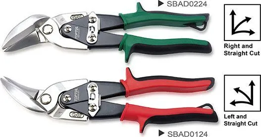 Ножницы по мет. изогнутые 240мм правые Toptul (SBAD0224)