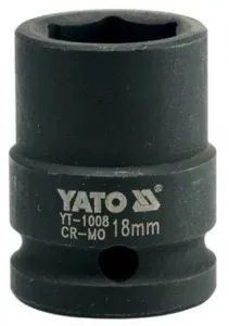 Головка торцевая ударная 1/2" 6гр. 18мм L39мм CrMo Yato YT-1008