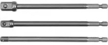 Переходники для шуруповерта под головки 1/4", 3/8", 1/2" 150мм 3шт Yato YT-04628