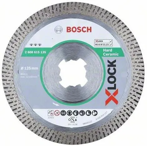 Алмазный круг 125х22.23мм по керамике сплошной X-LOCK Best for Hard Ceramic Bosch (2608615135)