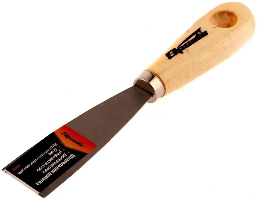 Шпательная лопатка из углеродистой стали 30мм деревянная ручка Sparta (852035)