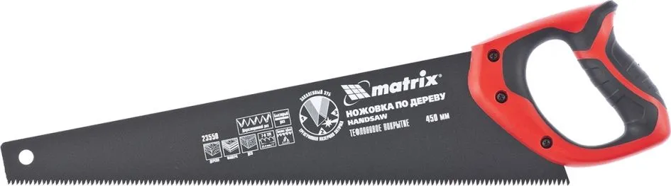Ножовка по дереву 450мм 7-8 TPI тефлон Matrix (23550)