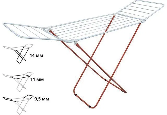 Сушилка для белья напольная 16м бело-красная PERFECTO LINEA Maria (46-002160)