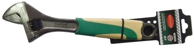 Ключ разводной с резиновой рукояткой 12''-300мм (захват 35мм) RockForce RF-649300AB