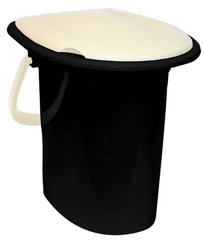 Ведро туалетное пластмассовое 16л белый ротанг IDEA (М2459)