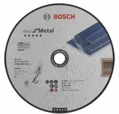 Круг отрезной 230х1.9x22.2мм для металла Best Bosch (2608603522)