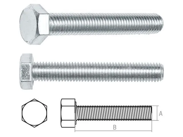 Болт М16х30 мм шестигр., цинк, кл.пр. 5.8, DIN 933 (5 кг.) STARFIX (SMV1-23483-5)