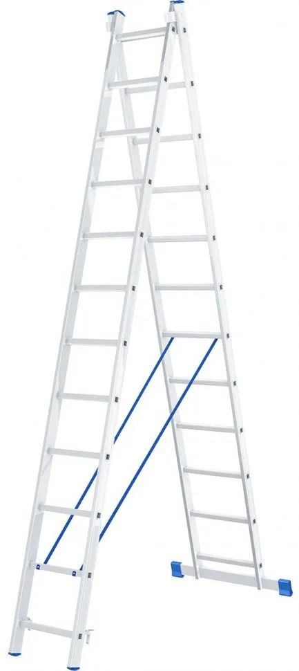 Лестница двухсекционная алюминиевая 12 ступеней Сибртех (97912)
