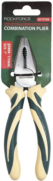 Плоскогубцы комбинированные с эргономическими рукоятками 7" (175мм) Rock Force RF-611175H