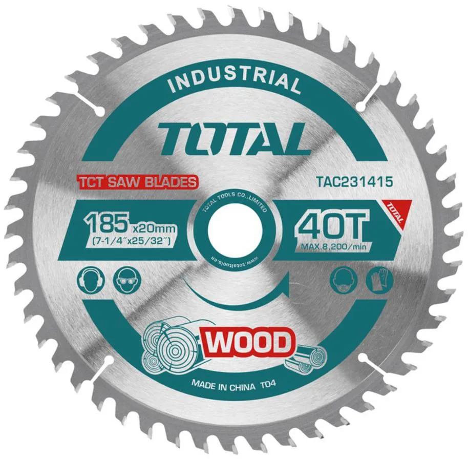 Пильный диск по дереву 185x20мм Total TAC231415