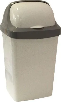 Контейнер для мусора РОЛЛ ТОП 15л (мраморный) IDEA (М2466)