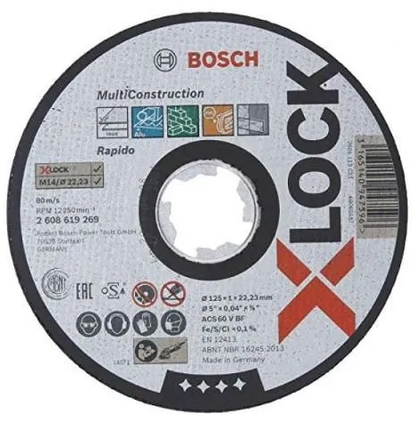 Круг отрезной 125х1x22.2мм универс. Multi X-LOCK Bosch (2608619269)