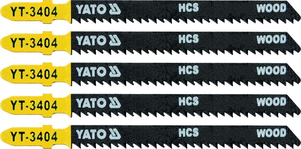Полотна для электролобзика по дереву L100мм (5шт) Yato YT-3404