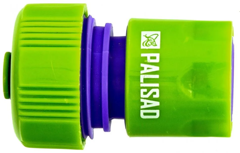Соединитель пластмассовый быстросъемный для шланга 3/4" аквастоп Palisad (66165)