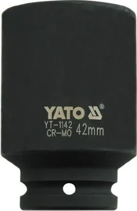 Головка торцевая ударная 3/4" 6гр. 42мм L90мм CrMo Yato YT-1142
