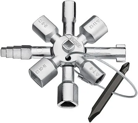 Ключ крестовой TwinKey 8-лучевой для стандартных шкафов Knipex (001101)