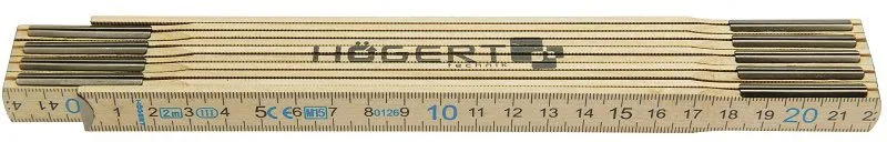 Метр складной деревянный 2м HOEGERT HT4M262