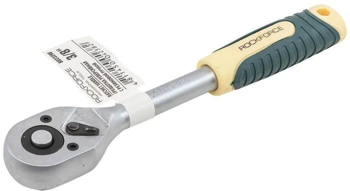 Трещотка реверсивная с резиновой ручкой 3/8" RockForce RF-80232W