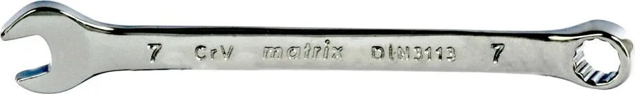 Ключ комбинированный полированный 7мм CrV Matrix (15151)