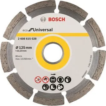 Алмазный круг 115х22,23мм универс. сегмент. Eco Universal Bosch (2608615040)