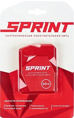 Нить для герметизации резьбовых соединений "Sprint" 50м бокс СантехМастер Групп (61011)
