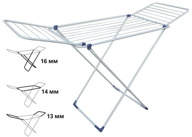 Сушилка для белья напольная 18м бело-синяя PERFECTO LINEA Stella (46-011843)