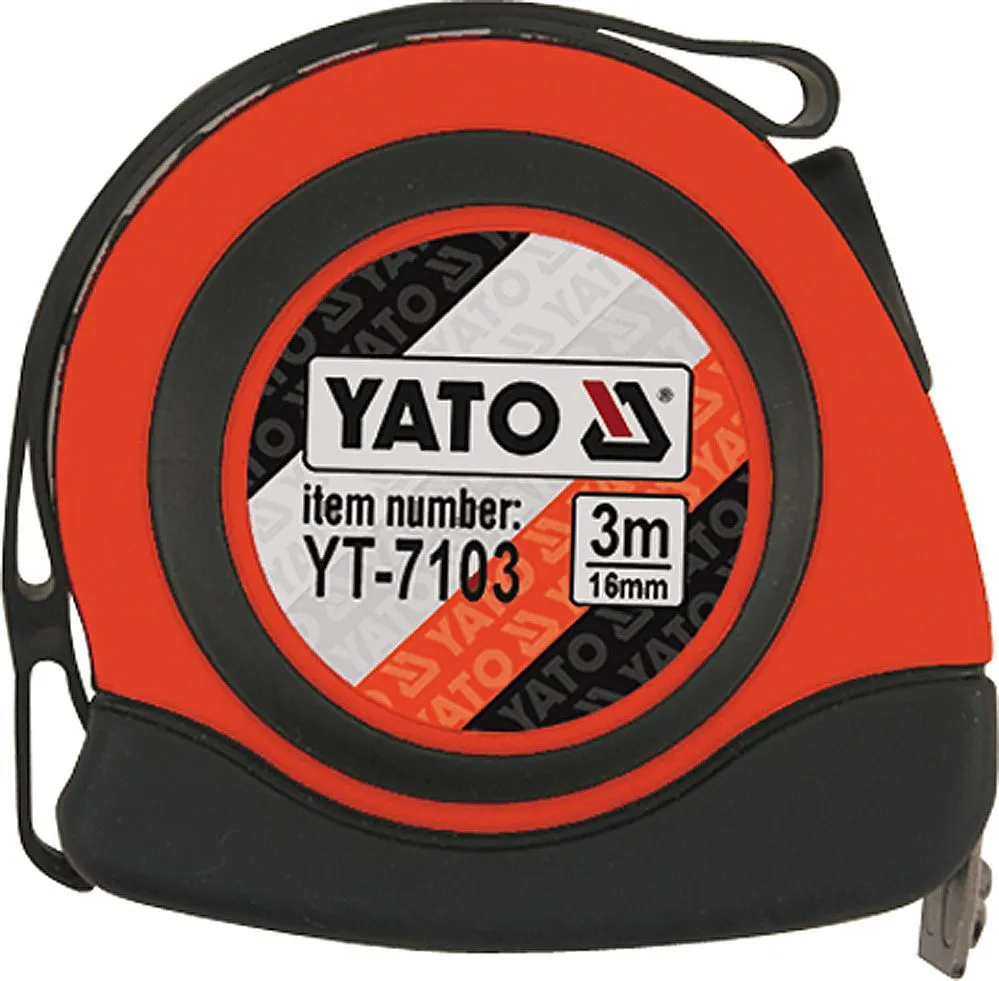Рулетка с магнитом 3м/16мм (бытовая) Yato YT-7103
