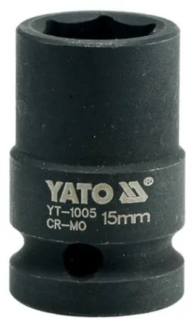 Головка торцевая ударная 1/2" 6гр. 15мм L39мм CrMo Yato YT-1005