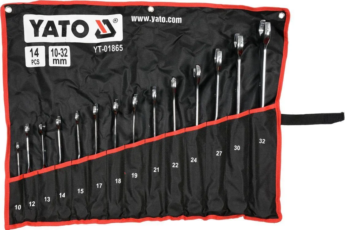 Набор ключей комбинированных twist 10-32мм 14пр Yato (YT-01865)