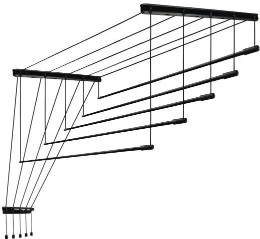 Сушилка для белья потолочная алюминиевая 1.8м 5 стержней PERFECTO LINEA BLACK DIAMOND (36-003922)