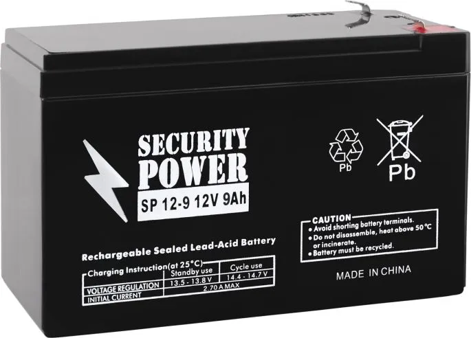 Аккумуляторная батарея Security Power F1 12V/9Ah (SP 12-9)
