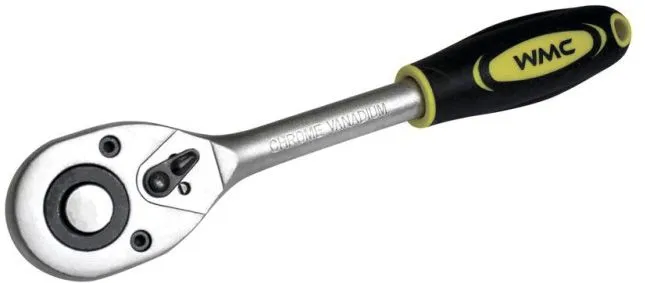 Трещотка реверсивная с резиновой ручкой 3/8'' WMC TOOLS WMC-80234