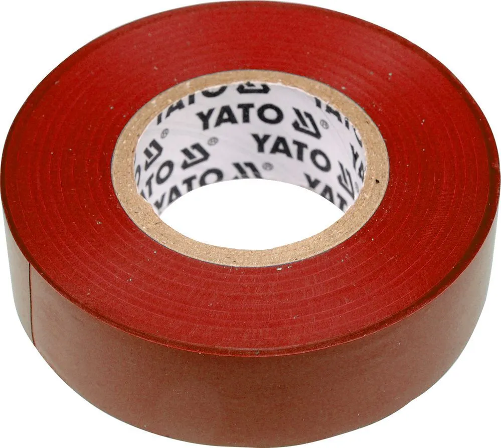 Изолента ПВХ 19мм х 20м х 0.13мм (красная) Yato YT-8166