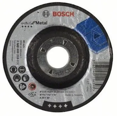 Круг обдирочный 115х6x22.2мм для металла Expert Bosch (2608600218)
