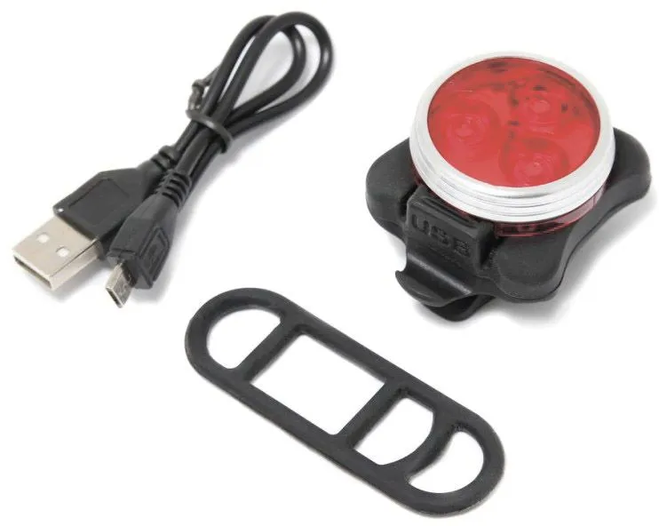 Фонарь LED задний круглый велосипедный красный Forsage HYD-018