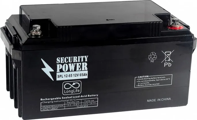 Аккумуляторная батарея Security Power 12V/65Ah (SPL 12-65)