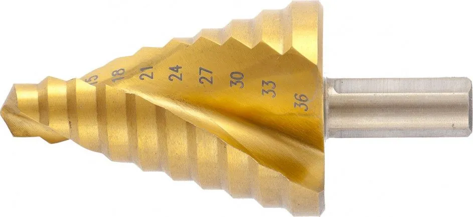 Сверло ступенчатое 9-36мм HSS спиральный профиль Matrix (72358)