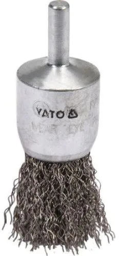 Щётка-крацовка "Кисть" 25мм со стержнем INOX Yato YT-47496
