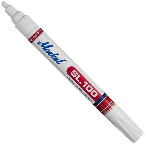 Маркер промышленный перманентный белый на основе жидкой краски SL100 Markal (31240120)