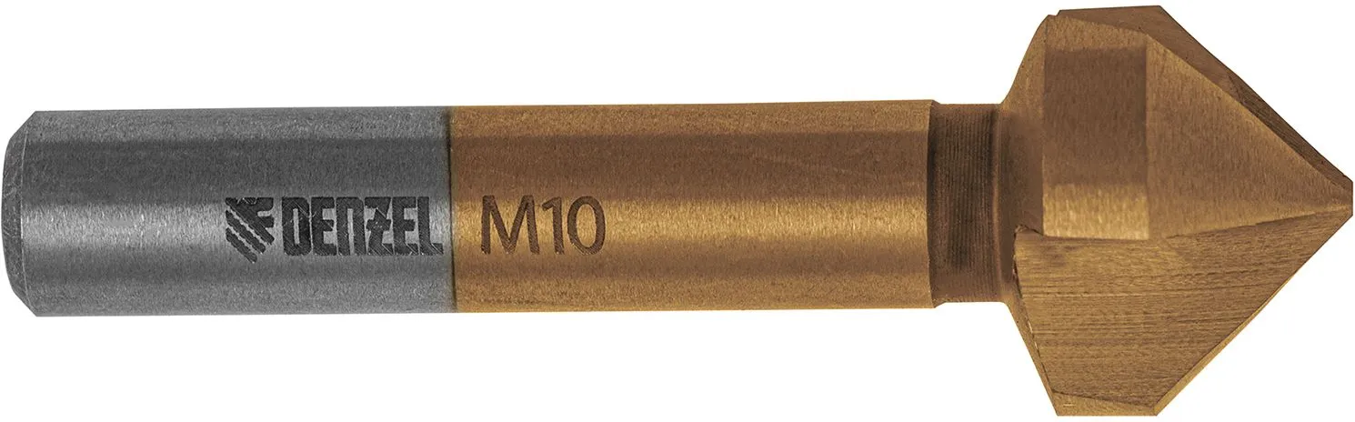 Зенковка конусная под М10 HSS по металлу цилиндрический хвостовик Denzel (72311)