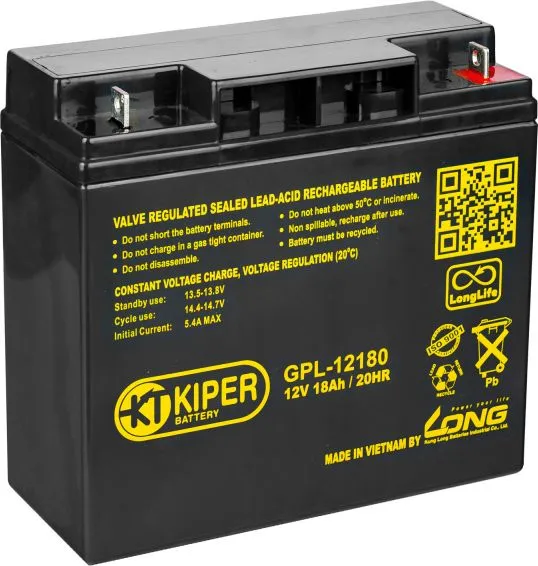 Аккумуляторная батарея Kiper 12V/18Ah (GPL-12180)