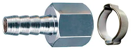 Переходник 1/4"F x елочка 8мм с обжимным кольцом Fubag (180251 B)