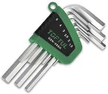 Набор ключей шестигранные 1.5-10мм 9шт короткие Toptul (GSN-09SH)