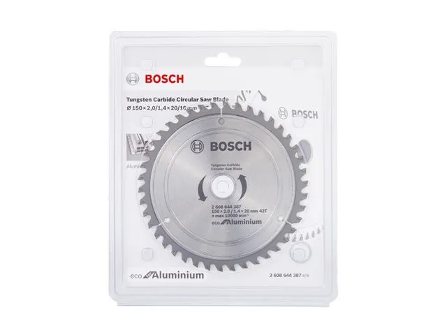 Диск пильный 150х20 мм 42 зуб. универсальный ECO ALUMINIUM BOSCH (твердоспл. зуб) (2608644387)